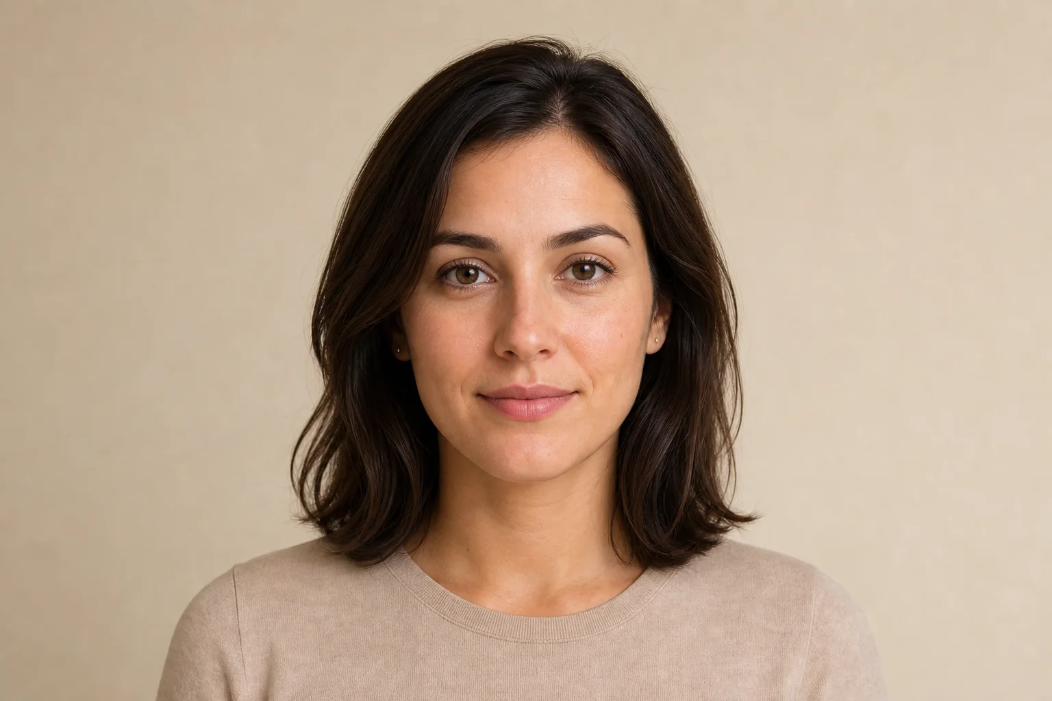 Front-facing portrait with all facial features visible