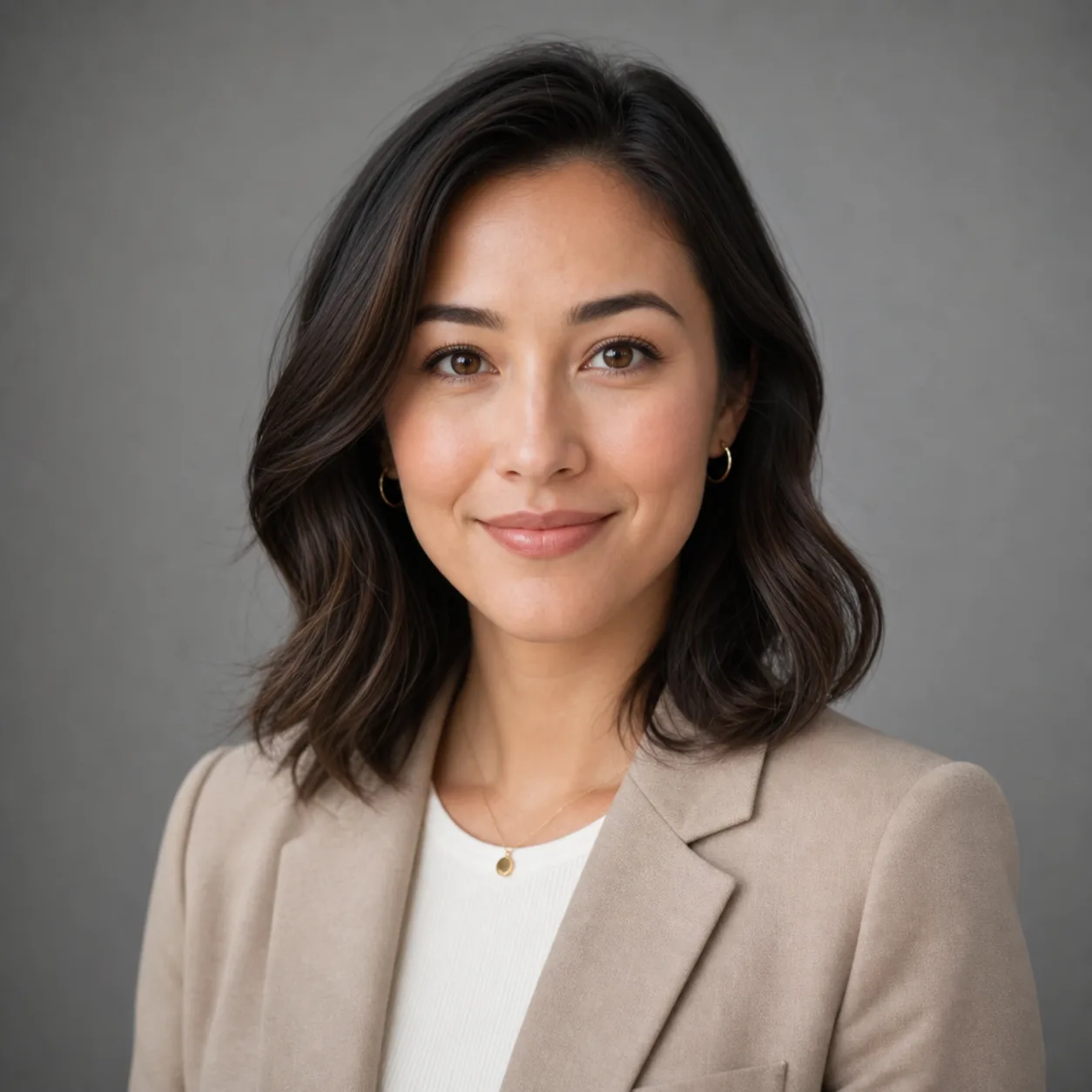 Professional AI portrait displayed in a business profile card